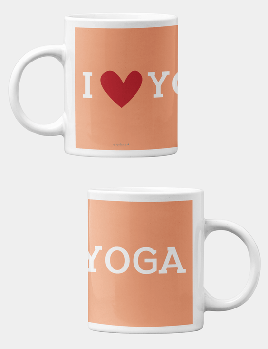 Peach I❤️Yoga Coffee Mug