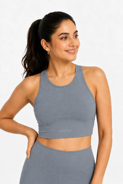 Silver Mist Stretch Sports Bra