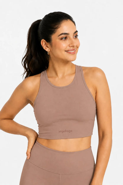 Rustic Blush Stretch Sports Bra