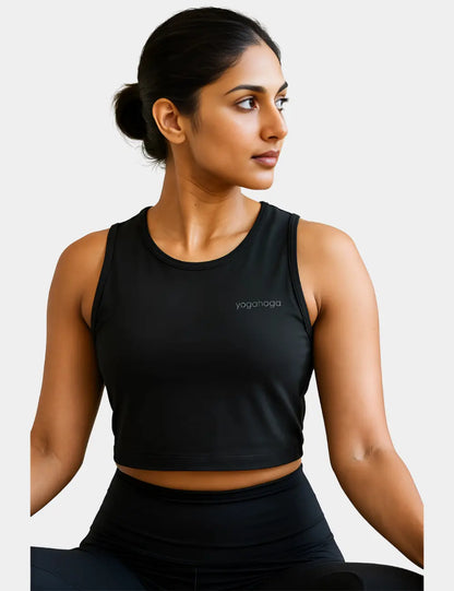 Noir Essence Premium Crop Tank Top