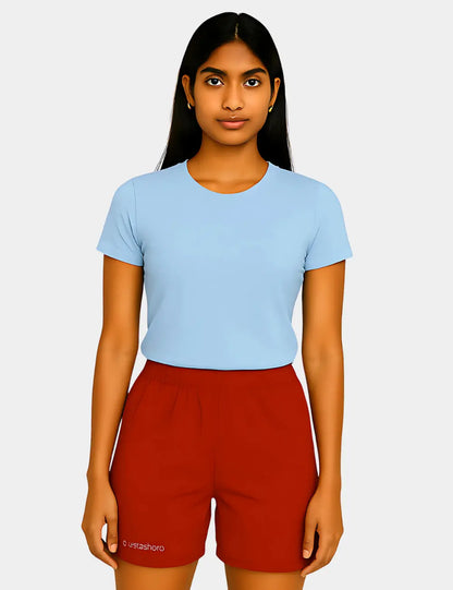 Crimson Blaze Micro Knit Shorts