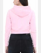 Frosted Rose Premium Crop Hoodie