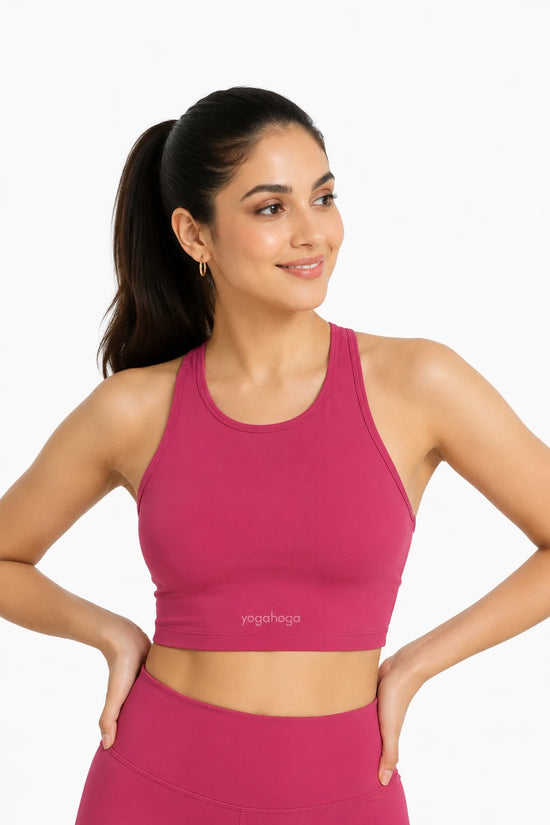Raspberry Rose Stretch Sports Bra