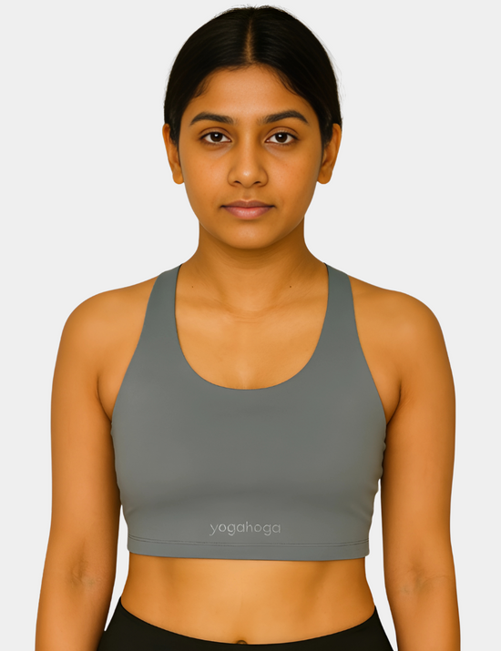 Silver Mist Stretch Sports Bra