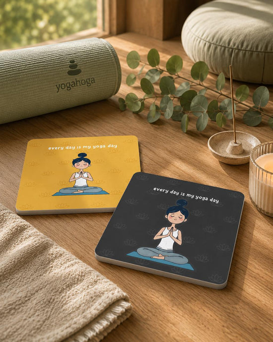 Everyday Yoga Day Coaster Set (2 Pcs)