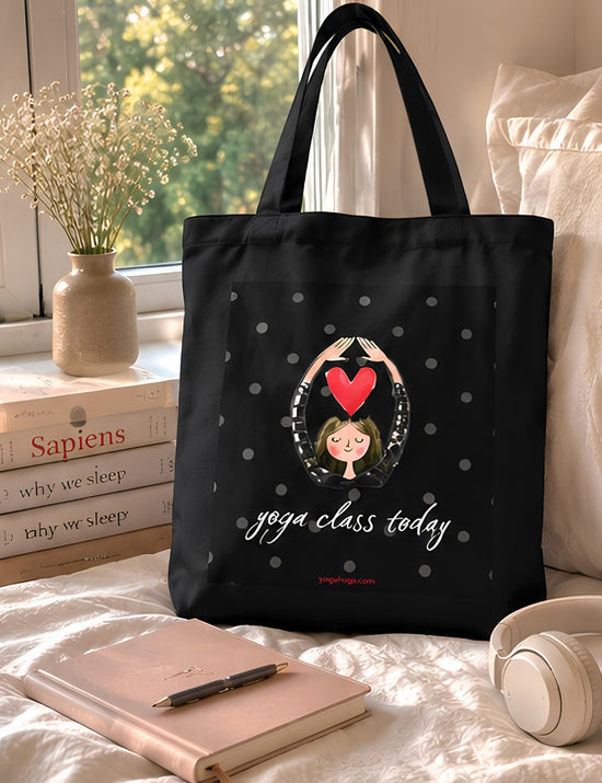 Yoga Class Today Tote - Black