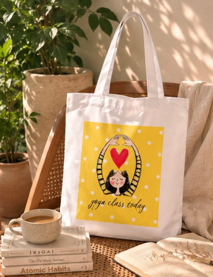 Yoga Class Today Tote - White