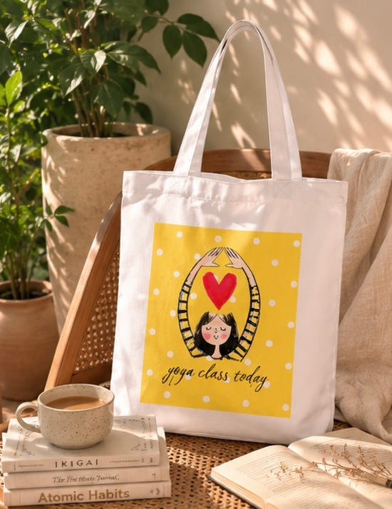 Yoga Class Today Tote - White