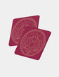 Lotus Medallion Maroon Coaster
