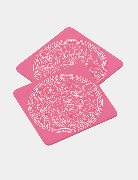 Lotus Medallion Pink Coaster