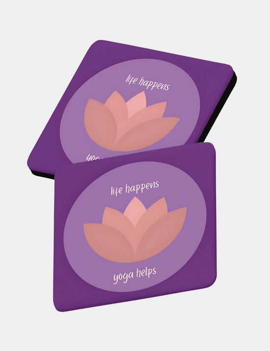 Yoga Always Purple Coaster