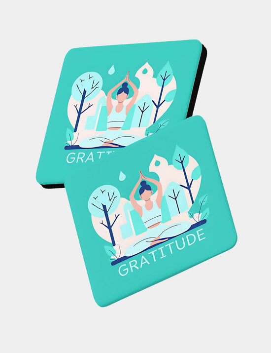 Gratitude Blue Coaster