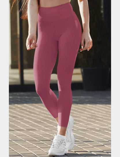 Raspberry Rose Stretch Leggings