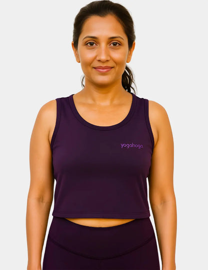 Violet Bliss Premium Crop Tank Top