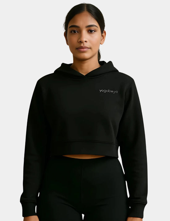 Midnight Muse Premium Crop Hoodie