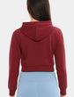 Bordeaux Bliss Premium Crop Hoodie